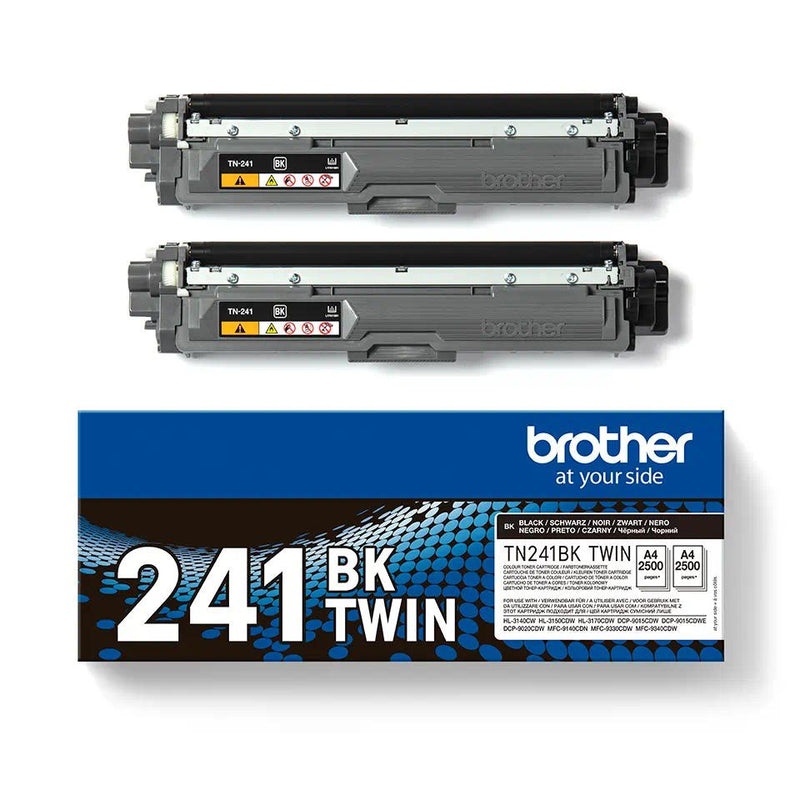 Brother Black Toner Cartridge Twin Pack 2 x 2.5k pages (Pack 2) - TN241BK - UK BUSINESS SUPPLIES