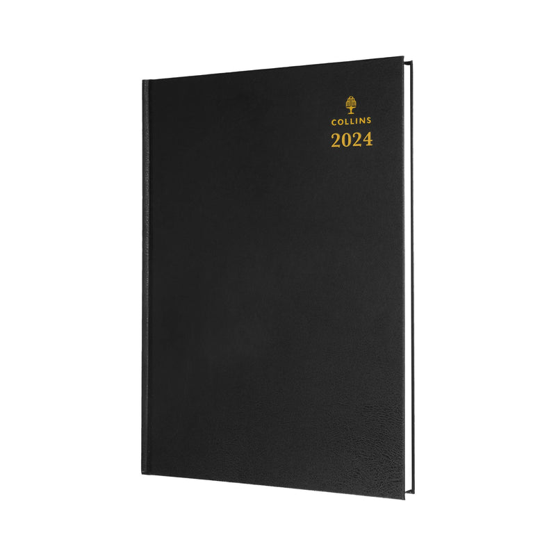 Collins Early Edition A4 Day To Page 2024 Diary Black 44E.99-24 818085 - UK BUSINESS SUPPLIES