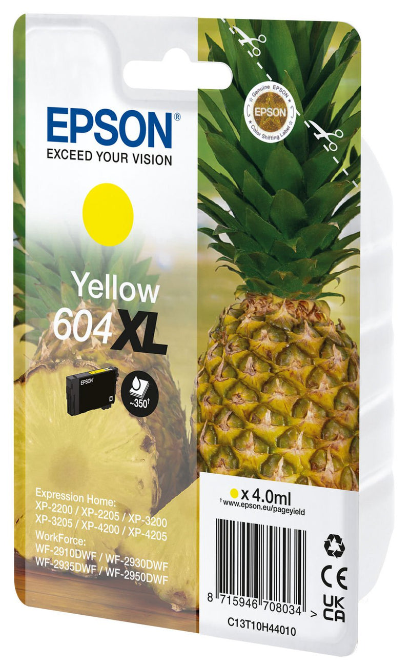 Epson Pineapple 604 Yellow High Capacity Ink Cartridge 4ml - C13T10H44010 - UK BUSINESS SUPPLIES
