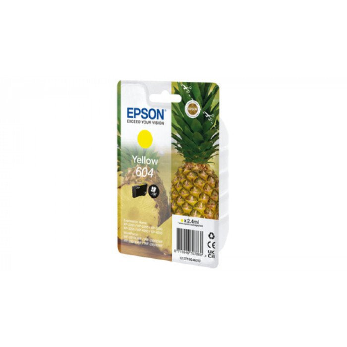 Epson Pineapple 604 Yellow Standard Capacity Ink Cartridge 2.4ml - C13T10G44010 - UK BUSINESS SUPPLIES