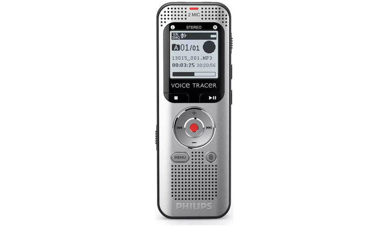 Philips Dictation DVT2010 VoiceTracer Audio Recorder 8GB Memory Chrome Silver - UK BUSINESS SUPPLIES