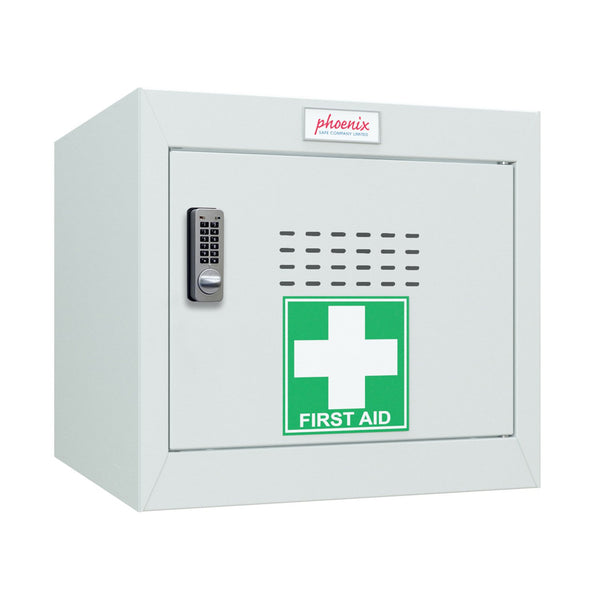 Phoenix MC Series Size 1 Cube Locker in Light Grey with Electronic Lock MC0344GGE - UK BUSINESS SUPPLIES