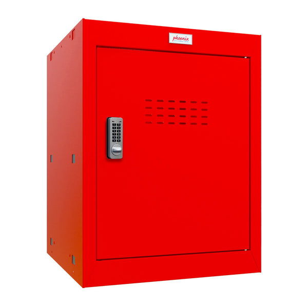 Phoenix CL Series Size 2 Cube Locker in Red with Electronic Lock CL0544RRE - UK BUSINESS SUPPLIES