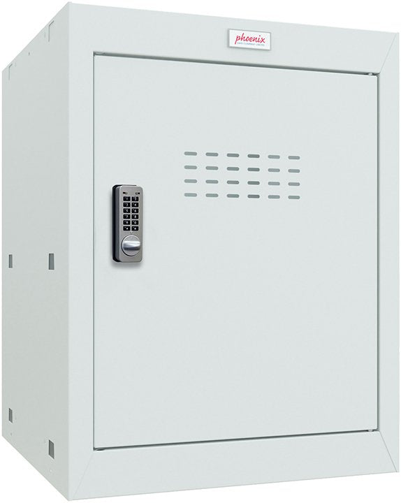 Phoenix CL Series Size 2 Cube Locker in Light Grey with Electronic Lock CL0544GGE - UK BUSINESS SUPPLIES