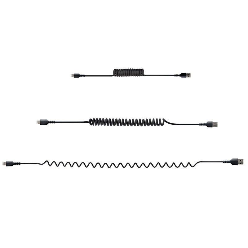 StarTech.com 50cm 20in USB To Lightning Cable Coiled - UK BUSINESS SUPPLIES