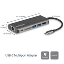 StarTech.com USB C Multiport Adapter 4K HDMI PD USB - UK BUSINESS SUPPLIES
