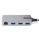 StarTech.com 3-Port USB-C Hub with Ethernet - 3x USB-A Ports Gigabit Ethernet RJ45 - UK BUSINESS SUPPLIES