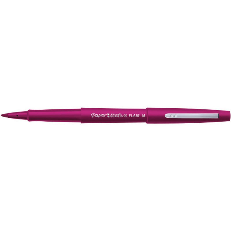 Paper Mate Flair Fibre Tip Pen Medium Point 0.7mm Magenta (Pack 12) S0971630 - UK BUSINESS SUPPLIES