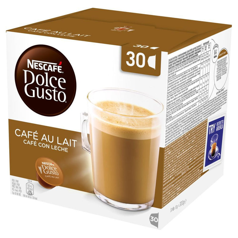 Dolce Gusto Cafe Au Lait Coffee Pods 30's - NWT FM SOLUTIONS - YOUR CATERING WHOLESALER