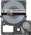 Epson LK-6ABJ Black on Matte Light Gray Tape Cartridge 24mm - C53S672088 - UK BUSINESS SUPPLIES