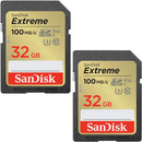 SanDisk Extreme 32GB SDHC Memory Card 2 Pack - UK BUSINESS SUPPLIES