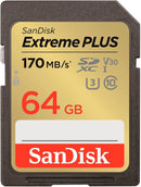 SanDisk Extreme PLUS 64GB UHS-I U3 Class 10 Memory Card - UK BUSINESS SUPPLIES