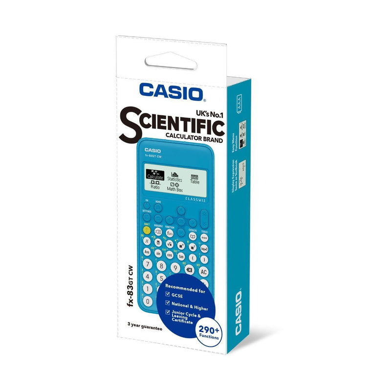 Casio Classwiz Scientific Calculator Blue  FX-83GTCW-BU-W-UT - UK BUSINESS SUPPLIES