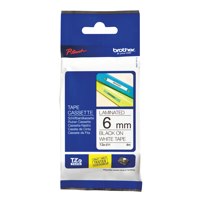 Brother Black On White Label Tape 6mm x 8m - TZE211 - UK BUSINESS SUPPLIES