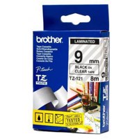 Brother Black On Clear Label Tape 9mm x 8m - TZE121 - UK BUSINESS SUPPLIES