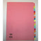 Concord Divider 20 Part A4 160gsm Board Pastel Assorted Colours - 74499/J44 - UK BUSINESS SUPPLIES