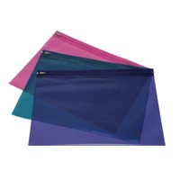 Rapesco Zippi Bag with Metal Zip Bright Transparent Colours A4+ (Pack 25) 0798 - UK BUSINESS SUPPLIES
