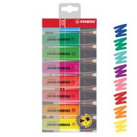 STABILO BOSS ORIGINAL Highlighter Chisel Tip 2-5mm Line Assorted Colours (Wallet 8) - 70/8 - UK BUSINESS SUPPLIES