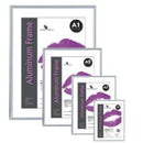 Photo Album Co Poster/Photo Frame A1 Aluminium Frame Plastic Front Silver PAAFA1B - UK BUSINESS SUPPLIES