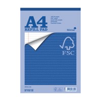 Silvine A4 Refill Pad FSC Ruled 160 Pages Blue (Pack 5) - FSCRP80 - UK BUSINESS SUPPLIES