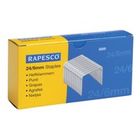 Rapesco 24 6mm Galvanised Staples Pack 5000 - S24602Z3 - UK BUSINESS SUPPLIES