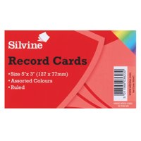 ValueX Record Cards Ruled 126x77mm Assorted Colours (Pack 100) - 553AC - UK BUSINESS SUPPLIES