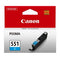 Canon CLI551C Cyan Standard Capacity Ink Cartridge 7ml - 6509B001 - UK BUSINESS SUPPLIES