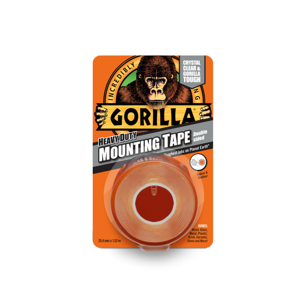Gorilla 1.5 M Heavy Duty Double Sided Mounting Tape Indoor & Outdoor - Clear - UK BUSINESS SUPPLIES