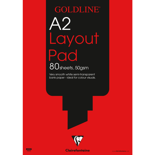 Goldline A2 Layout Pad Bank Paper 50gsm 80 Sheets White Paper GPL1A2Z - UK BUSINESS SUPPLIES