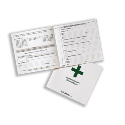 Guildhall 210x200mm White & Green Accident Book (5 Pack) - UK BUSINESS SUPPLIES