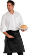 Waiter/Waitress Black Half Apron 22", Front Pocket,65% Polyester 35% Cotton - UK BUSINESS SUPPLIES