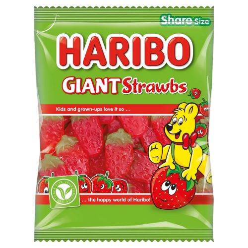 Haribo Giant Strawbs 160g - UK BUSINESS SUPPLIES