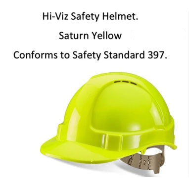 Beeswift Yellow Hi-Viz Safety Vented Shell Helmet - UK BUSINESS SUPPLIES