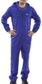Hooded Boiler Suit Poly Cotton ROYAL BLUE {All Sizes} - UK BUSINESS SUPPLIES