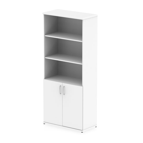 Impulse 2000mm Open Shelves Cupboard White I000167 - UK BUSINESS SUPPLIES