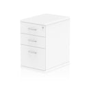 Impulse 600mm Deep 3 Drawer Desk High Pedestal White I000189 - UK BUSINESS SUPPLIES