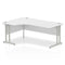 Impulse Contract Left Hand Crescent Cantilever Desk W1800 x D1200 x H730mm White Finish/Silver Frame - I000323 - UK BUSINESS SUPPLIES