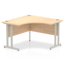Dynamic Impulse 1200mm Corner Desk Maple Top Silver Cantilever Leg I000362 - UK BUSINESS SUPPLIES