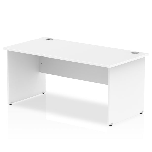 Impulse 1800 x 800mm Straight Desk White Top Panel End Leg I000396 - UK BUSINESS SUPPLIES