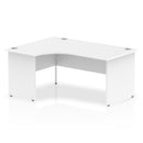 Impulse 1600mm Left Crescent Desk White Top Panel End Leg I000409 - UK BUSINESS SUPPLIES