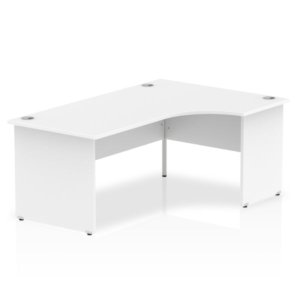 Impulse 1800mm Right Crescent Desk White Top Panel End Leg I000412 - UK BUSINESS SUPPLIES