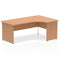 Impulse 1800mm Right Crescent Desk Oak Top Panel End Leg I000847 - UK BUSINESS SUPPLIES
