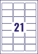 Avery Inkjet Address Label 63.5x38.1mm 21 Per A4 Sheet White (Pack 2100 Labels) J8160-100 - UK BUSINESS SUPPLIES