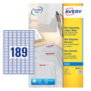 Avery Inkjet Mini Label 25x10mm 189 Per A4 Sheet White (Pack 4725 Labels) J8658-25 - UK BUSINESS SUPPLIES
