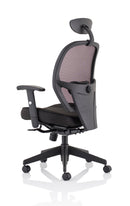 Denver Black Mesh Chair With Headrest KC0283 - UK BUSINESS SUPPLIES
