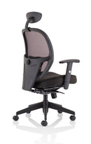 Denver Black Mesh Chair With Headrest KC0283 - UK BUSINESS SUPPLIES