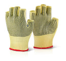 Kevlar Medium Fingerless Dotted Gloves {All Sizes} - UK BUSINESS SUPPLIES