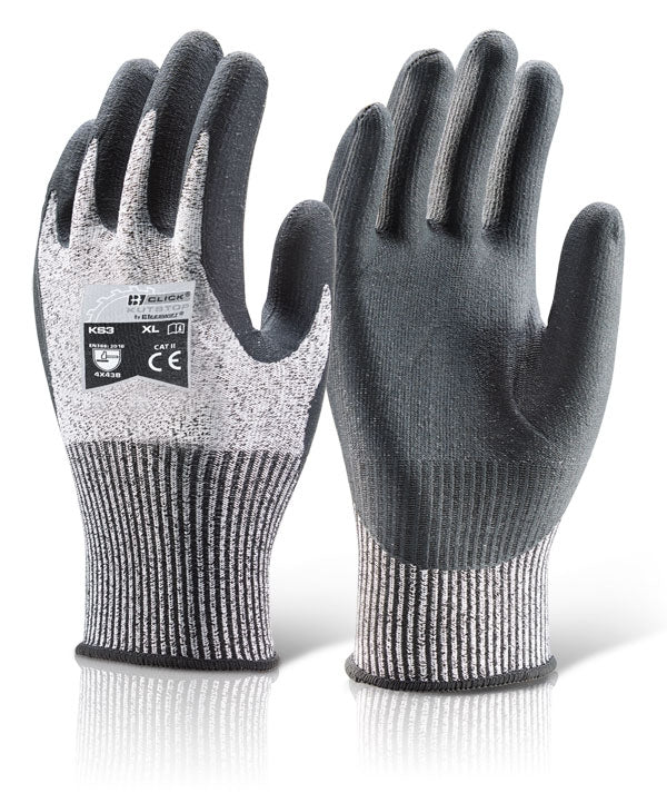 Kutstop Nitrile Coated Flexible Glove {Grey} - UK BUSINESS SUPPLIES