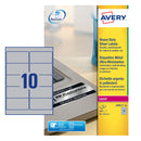 Avery Laser Heavy Duty Label 96x50.8mm 10 Per A4 Sheet Silver (Pack 200 Labels) L6012-20 - UK BUSINESS SUPPLIES