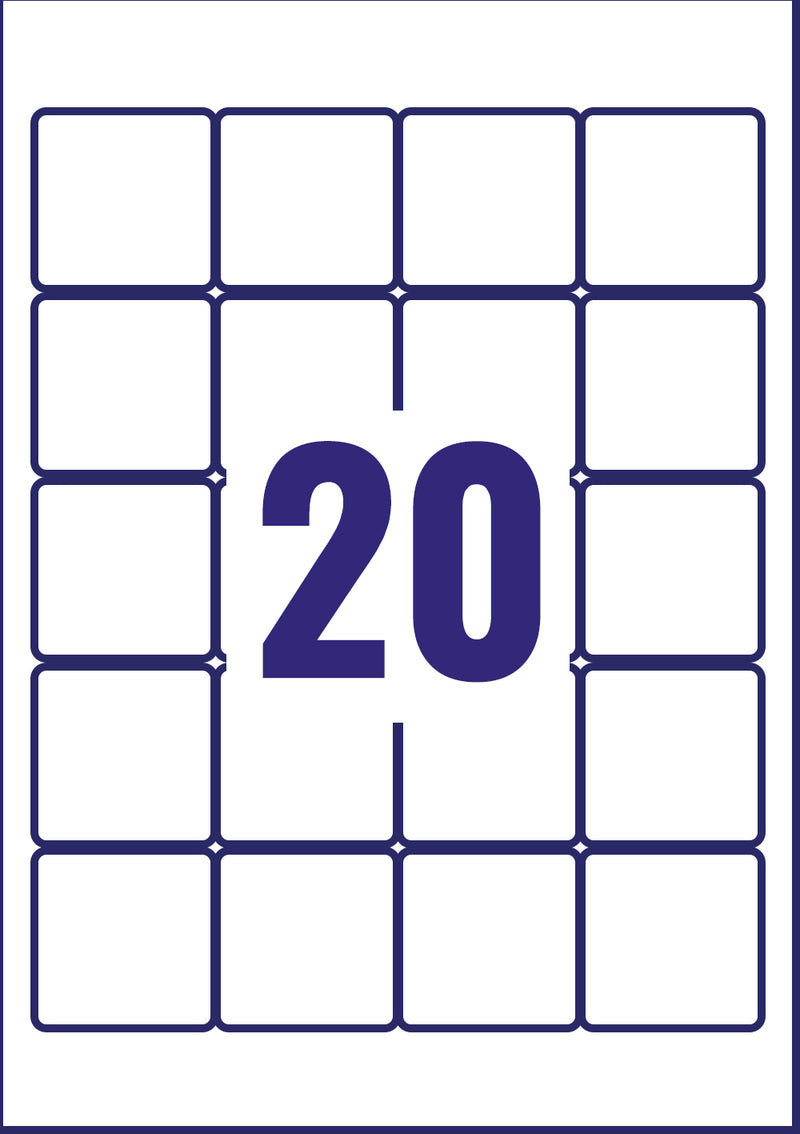 Avery QR Code Label 45x45mm 20 Per A4 Sheet White (Pack 500 Labels) - L7121-25 - UK BUSINESS SUPPLIES